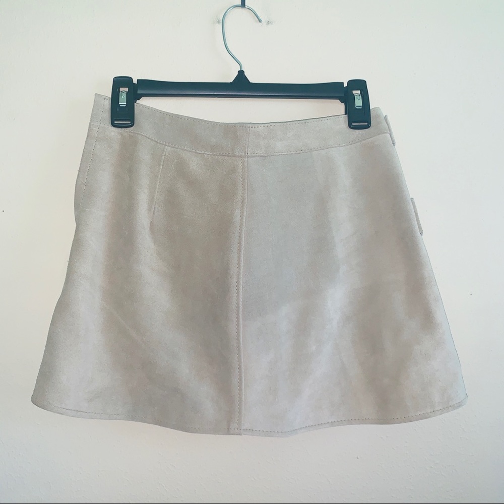 Free People Understated Leather Buckle Skirt - Picture 5 of 6